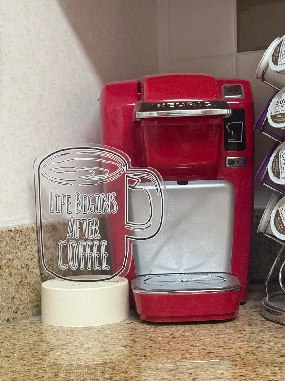 Keurig Red Single-Serve Coffee Brewer with Silver Accents